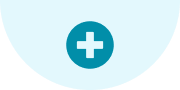 Blue circular medical help icon with a white plus sign (medical/first aid symbol).